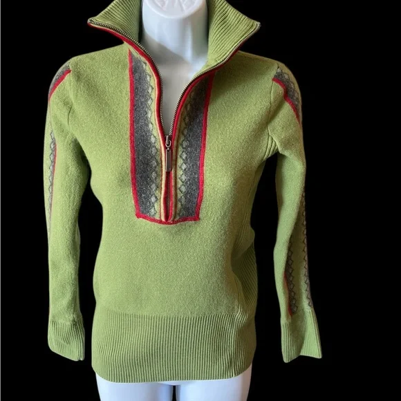 Eddie Bauer (Med) Women’s Wool-Blend Swiss style Zip-Up Sweater - Picture 1 of 5